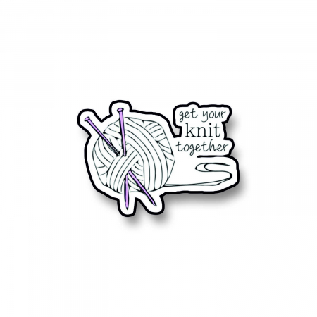 Insigne/Brose - Insigna personalizata cu brosa Get your knit together