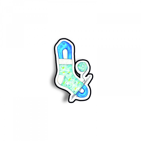 Insigne/Brose - Insigna personalizata cu brosa Sock