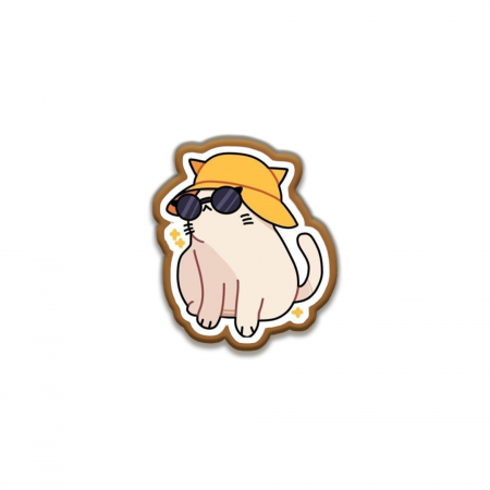 Insigne/Brose - Insigna personalizata cu brosa Cool Cat