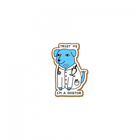 Insigne/Brose - Insigna personalizata cu brosa Trust me i'm a dogtor