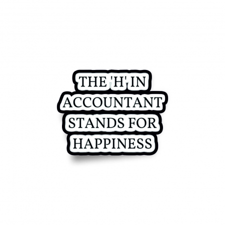Insigne/Brose - Insigna personalizata cu brosa The H in Accountant