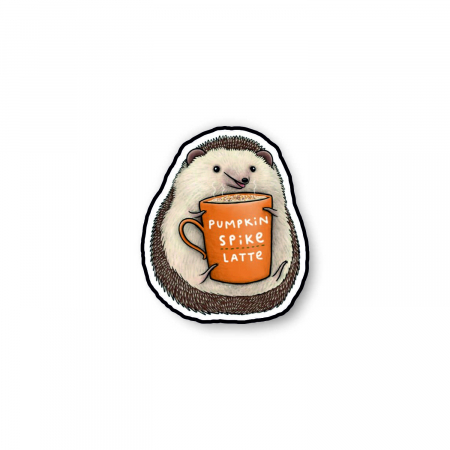 Insigne/Brose - Insigna personalizata cu brosa Hedgehog latte