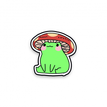 Insigne/Brose - Insigna personalizata cu brosa Frog mushroom