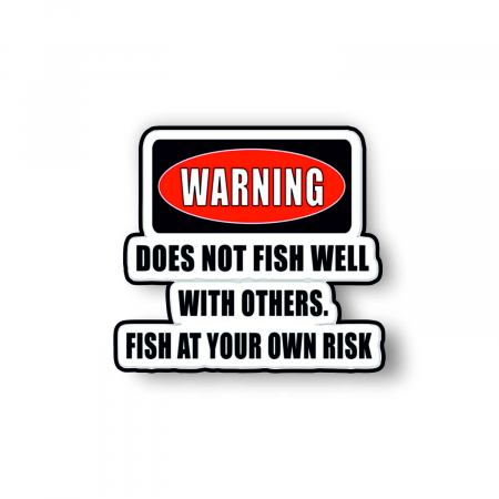 Insigne/Brose - Insigna personalizata cu brosa Fish at your own risk