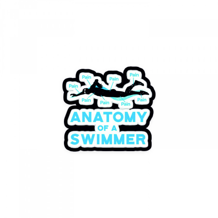 Insigne/Brose - Insigna personalizata cu brosa Anatomy of a swimmer