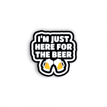 Insigne/Brose - Insigna personalizata cu brosa Here for the beer