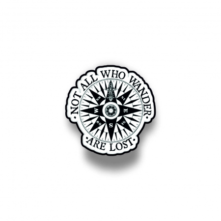 Insigne/Brose - Insigna personalizata cu brosa Not all who wander are lost