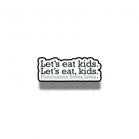 Insigne/Brose - Insigna personalizata cu brosa Let's eat kids
