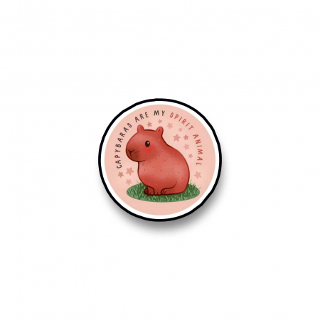Insigne/Brose - Insigna personalizata cu brosa Capybaras are my spirit animals