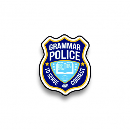 Insigne/Brose - Insigna personalizata cu brosa Grammar police