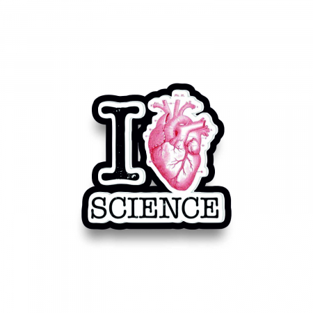 Insigne/Brose - Insigna personalizata cu brosa I love science