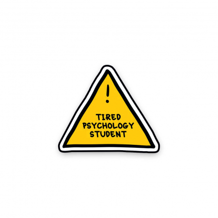 Insigne/Brose - Insigna personalizata cu brosa Tired psychology student
