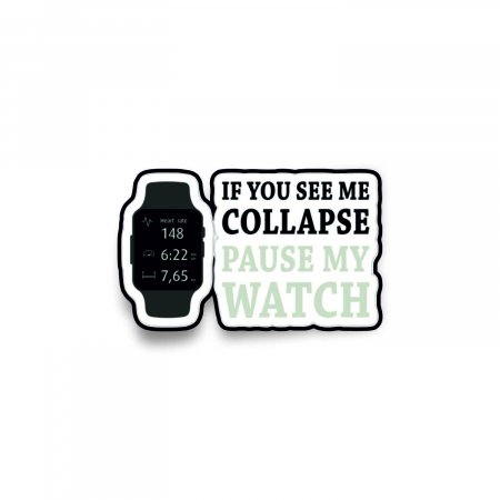 Insigne/Brose - Insigna personalizata cu brosa Pause my watch
