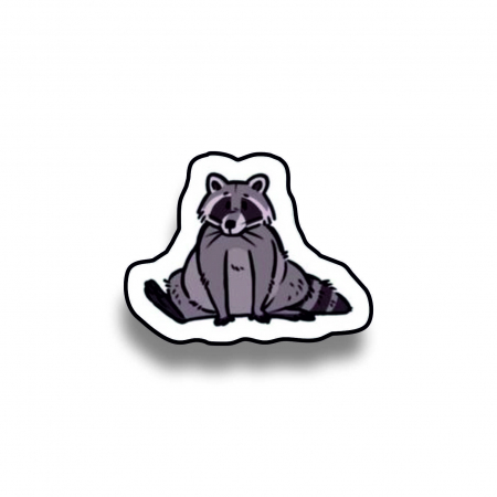 Insigna personalizata cu brosa Raccoon sitting