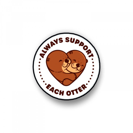 Insigne/Brose - Insigna personalizata cu brosa Support each otter