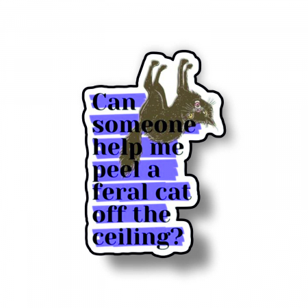Insigne/Brose - Insigna personalizata cu brosa Feral cat