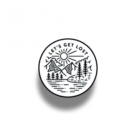 Insigne/Brose - Insigna personalizata cu brosa Let's get lost