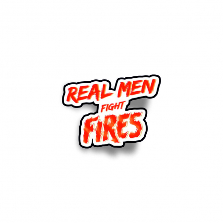 Insigne/Brose - Insigna personalizata cu brosa Real men like fight fire
