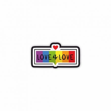 Insigne/Brose - Insigna personalizata cu brosa Love is