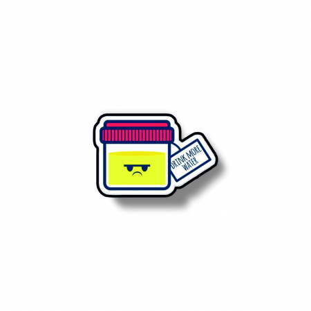 Insigne/Brose - Insigna personalizata cu brosa Drink more water