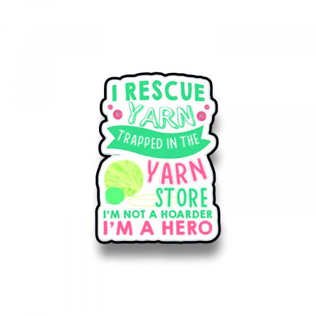 Insigne/Brose - Insigna personalizata cu brosa I rescue yarn