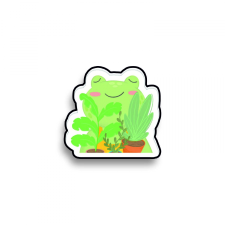 Insigne/Brose - Insigna personalizata cu brosa Frog with plants