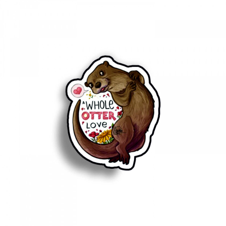 Insigna personalizata cu brosa Whole otter love
