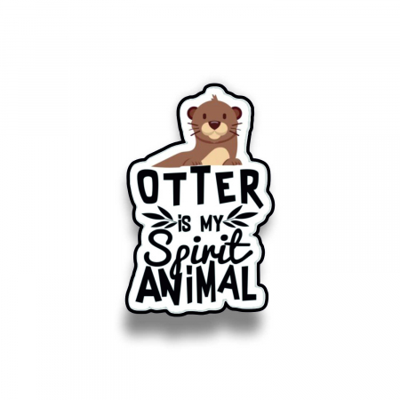 Insigne/Brose - Insigna personalizata cu brosa Otter is my spirit animal