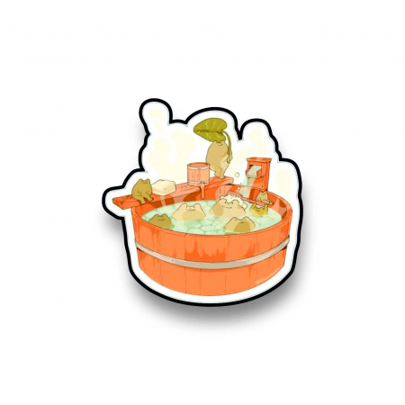 Insigne/Brose - Insigna personalizata cu brosa Frogs chilling