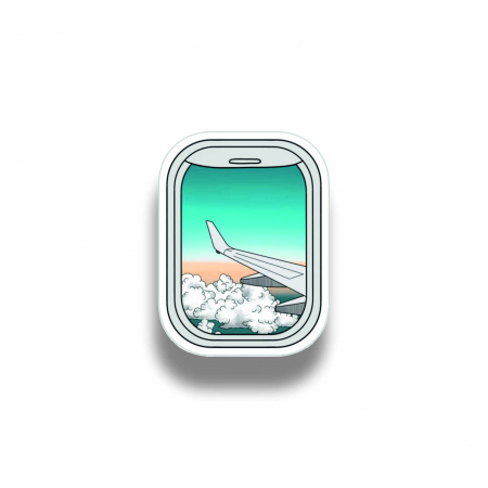 Insigne/Brose - Insigna personalizata cu brosa Airplane window