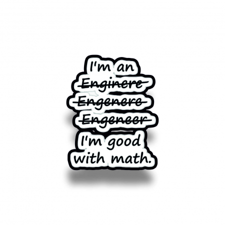 Insigne/Brose - Insigna personalizata cu brosa I'm good with math