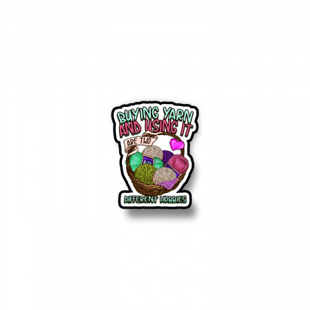 Insigne/Brose - Insigna personalizata cu brosa Buying yarn and using it