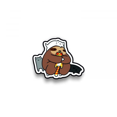 Insigne/Brose - Insigna personalizata cu brosa Sloth with cats