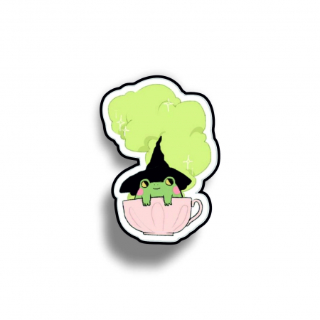 Insigne/Brose - Insigna personalizata cu brosa Wizard frog in a cup