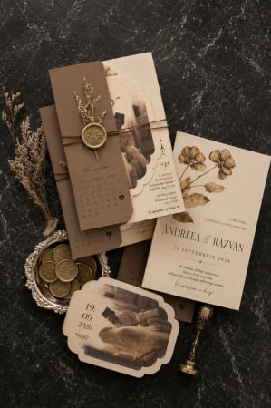 Invitatii nunta - Invitatie de nunta Vintage Memories