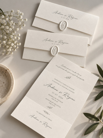 Invitatii nunta - Invitatie de nunta Ivory Fold