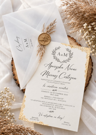 Invitatii nunta - Invitatie de nunta Golden Wheat