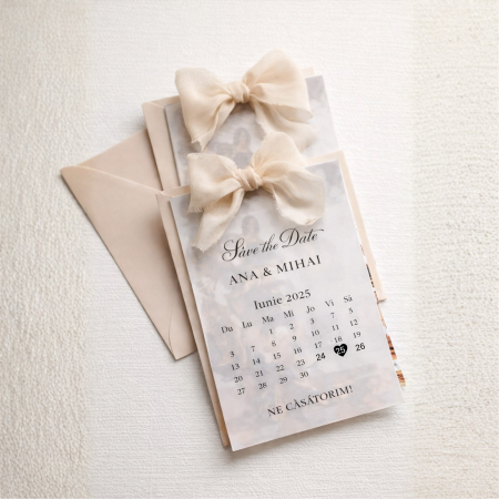 Invitatii nunta - Invitatie de nunta Pale Save the Date