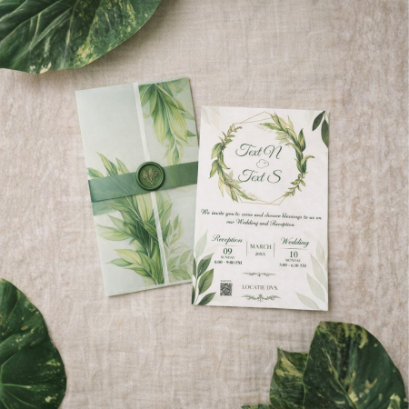 Articole nunta personalizata - Invitatie de nunta botanica