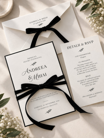 Invitatii nunta - Invitatie de nunta Black Velvet