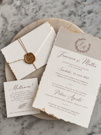 Invitatii nunta - Invitatie de nunta A4 Royal Gold