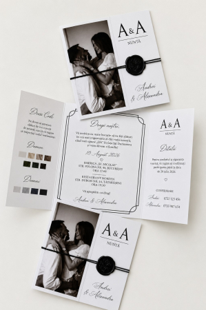 Invitatii nunta - Invitatie de nunta Black Editorial