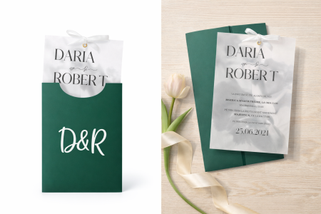 Invitatii nunta - Invitate nunta „Eternity Photo – Vellum & Toc”