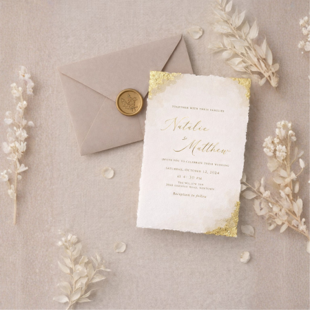 Invitatii nunta - Invitatie nunta Golden Edge