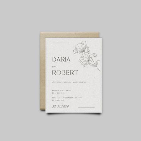 Articole nunta personalizata - Invitatie nunta personalizata Pure Elegance