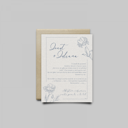 Articole nunta personalizata - Invitatie nunta personalizata Everblue Elegance