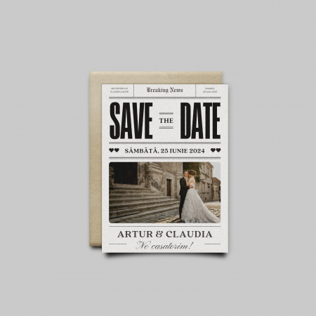 Articole nunta personalizata - Invitatie nunta personalizata Save the date