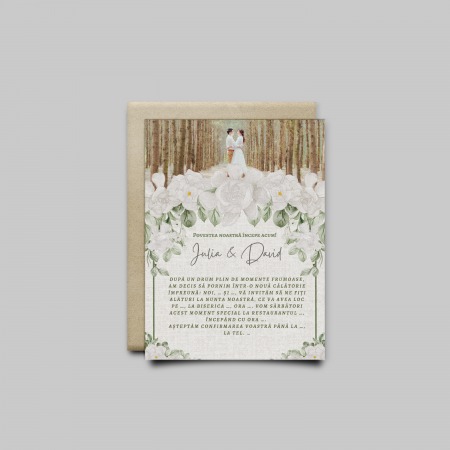 Articole nunta personalizata - Invitatie nunta personalizata Diamond Whisper