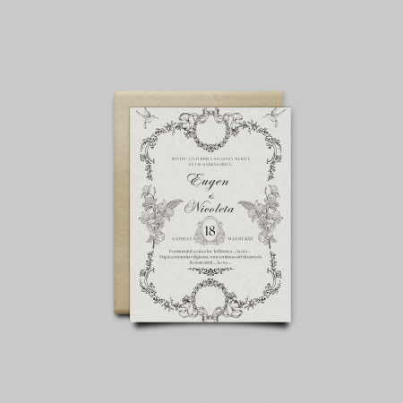 Articole nunta personalizata - Invitatie nunta personalizata Timeless Grace