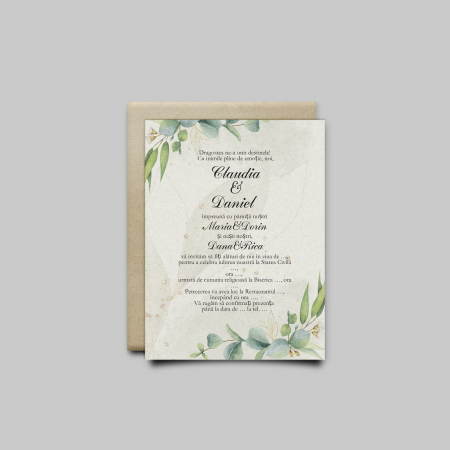 Articole nunta personalizata - Invitatie nunta personalizata Olive Branch